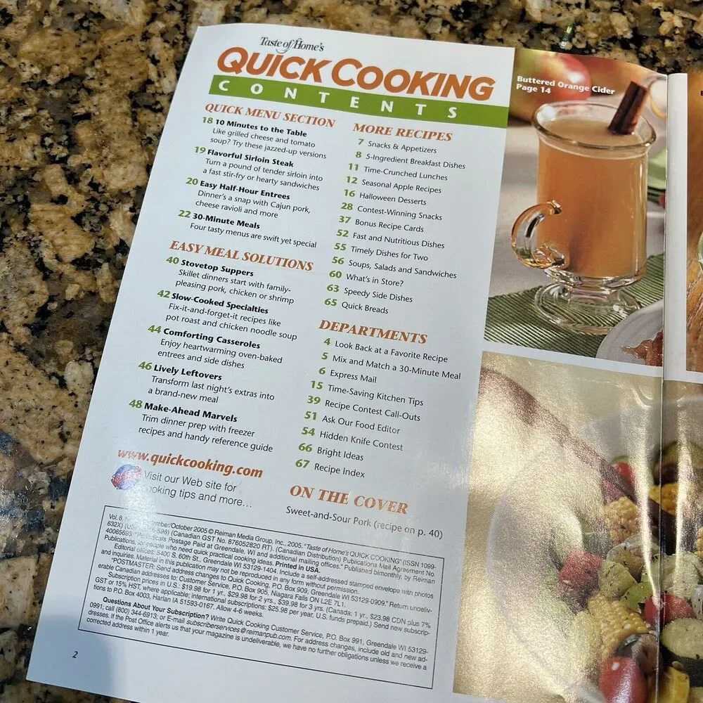 Lot Of Taste Of Homes Quick Cooking Back Issues Recipes Magazines 2005 set Of 6